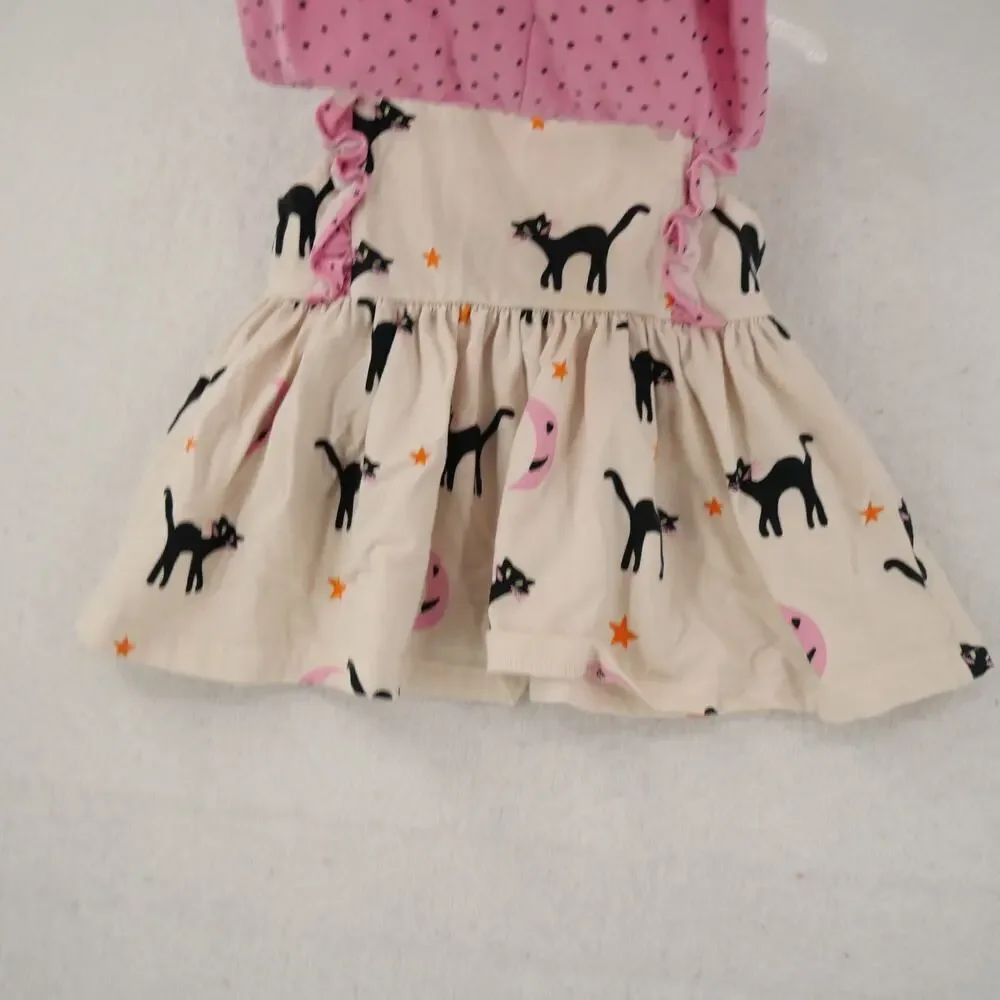 Eleanor Rose Girl's Size 3 Back Cat Halloween 2 Piece Outfit Ruffles Pants & Top